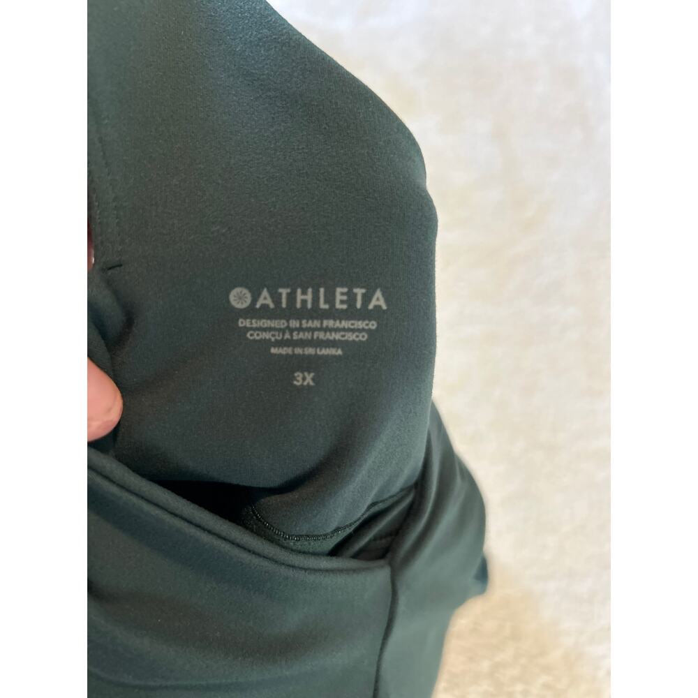 Athleta Conscious Crop Serene 3X Green Abstract Print NEW Tank D-DD Built in Bra - Picture 10 of 10